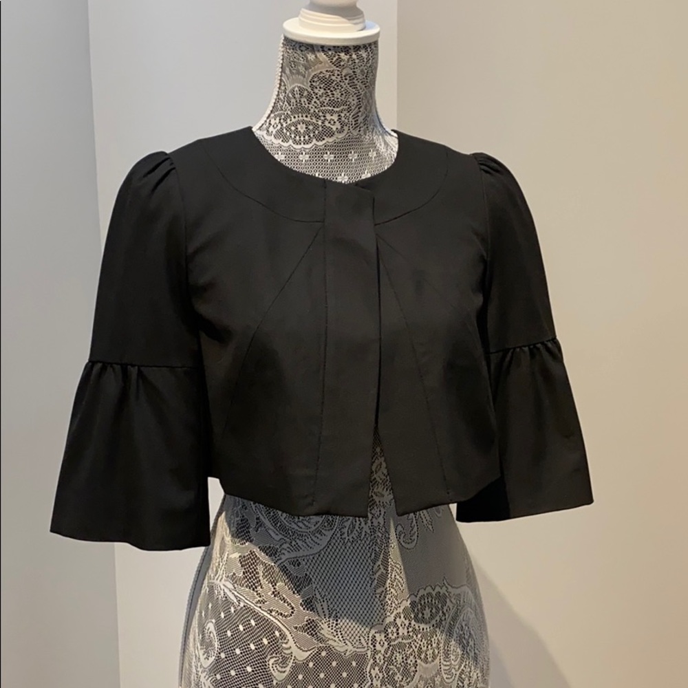 Black Shrug Style Suiting Jacket